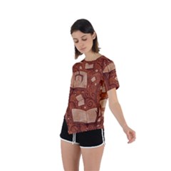 Asymmetrical Short Sleeve Sports T-Shirt 