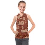 Retro Education Texture, Creative Education Background Kids  Sleeveless Hoodie