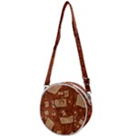 Retro Education Texture, Creative Education Background Crossbody Circle Bag