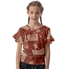 Kids  Cut Out Flutter Sleeves 