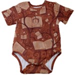 Retro Education Texture, Creative Education Background Baby Short Sleeve Bodysuit