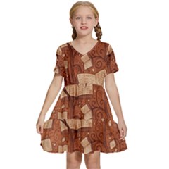 Kids  Short Sleeve Tiered Mini Dress 