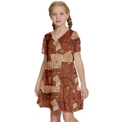 Kids  Short Sleeve Tiered Mini Dress 