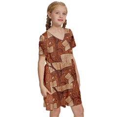 Kids  Short Sleeve Tiered Mini Dress 