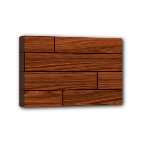 Seamless Wooden Planks Brown Wooden Background Mini Canvas 6  x 4  (Stretched) from ArtsNow.com