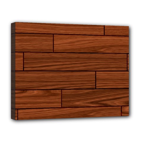 Seamless Wooden Planks Brown Wooden Background Canvas 14  x 11  (Stretched) from ArtsNow.com