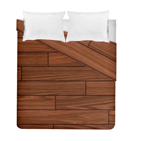 Seamless Wooden Planks Brown Wooden Background Duvet Cover Double Side (Full/ Double Size) from ArtsNow.com