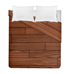 Seamless Wooden Planks Brown Wooden Background Duvet Cover Double Side (Full/ Double Size) from ArtsNow.com