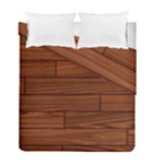 Seamless Wooden Planks Brown Wooden Background Duvet Cover Double Side (Full/ Double Size)