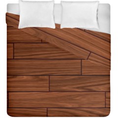 Seamless Wooden Planks Brown Wooden Background Duvet Cover Double Side (King Size) from ArtsNow.com