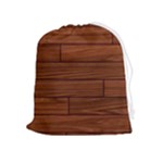 Seamless Wooden Planks Brown Wooden Background Drawstring Pouch (XL)