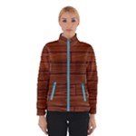 Seamless Wooden Planks Brown Wooden Background Women s Bomber Jacket