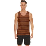 Seamless Wooden Planks Brown Wooden Background Men s Wide Collar Tank Top