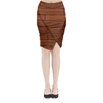 Seamless Wooden Planks Brown Wooden Background Midi Wrap Pencil Skirt