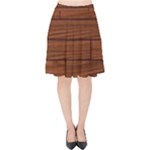 Seamless Wooden Planks Brown Wooden Background Velvet High Waist Skirt