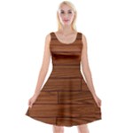 Seamless Wooden Planks Brown Wooden Background Reversible Velvet Sleeveless Dress