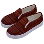 Seamless Wooden Planks Brown Wooden Background Kids  Canvas Slip Ons