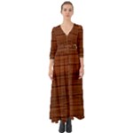 Seamless Wooden Planks Brown Wooden Background Button Up Boho Maxi Dress