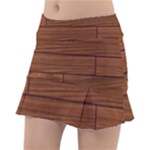 Seamless Wooden Planks Brown Wooden Background Classic Tennis Skirt