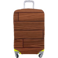 Seamless Wooden Planks Brown Wooden Background Luggage Cover (Large) from ArtsNow.com