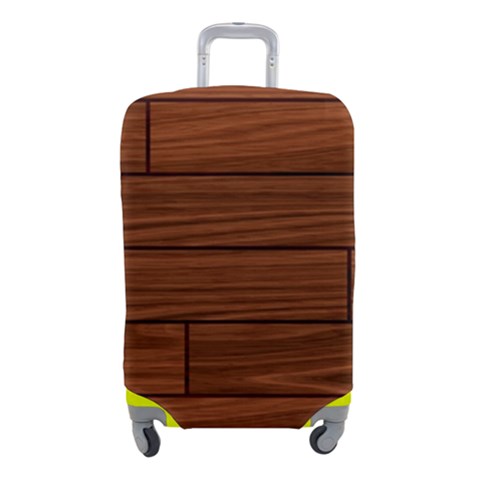 Seamless Wooden Planks Brown Wooden Background Luggage Cover (Small) from ArtsNow.com