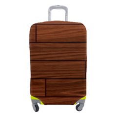 Seamless Wooden Planks Brown Wooden Background Luggage Cover (Small) from ArtsNow.com