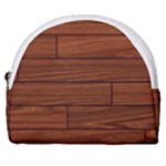 Seamless Wooden Planks Brown Wooden Background Horseshoe Style Canvas Pouch