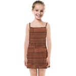 Seamless Wooden Planks Brown Wooden Background Kids  Summer Sun Dress