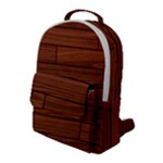 Seamless Wooden Planks Brown Wooden Background Flap Pocket Backpack (Large)