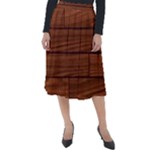 Seamless Wooden Planks Brown Wooden Background Classic Velour Midi Skirt 