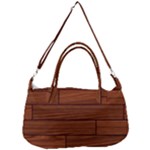 Seamless Wooden Planks Brown Wooden Background Removable Strap Handbag