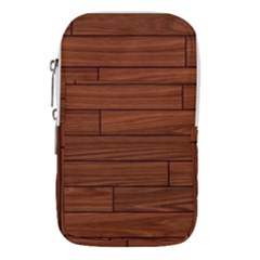 Seamless Wooden Planks Brown Wooden Background Waist Pouch (Large) from ArtsNow.com