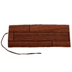 Seamless Wooden Planks Brown Wooden Background Roll Up Canvas Pencil Holder (S) from ArtsNow.com