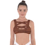 Seamless Wooden Planks Brown Wooden Background Bandaged Up Bikini Top