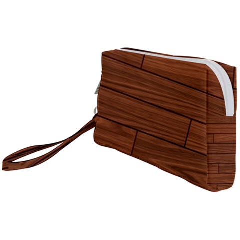 Seamless Wooden Planks Brown Wooden Background Wristlet Pouch Bag (Small) from ArtsNow.com