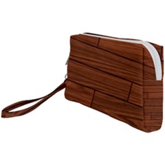 Seamless Wooden Planks Brown Wooden Background Wristlet Pouch Bag (Small) from ArtsNow.com