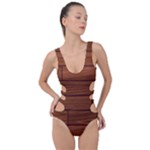 Seamless Wooden Planks Brown Wooden Background Side Cut Out Swimsuit