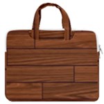 Seamless Wooden Planks Brown Wooden Background MacBook Pro 13  Double Pocket Laptop Bag