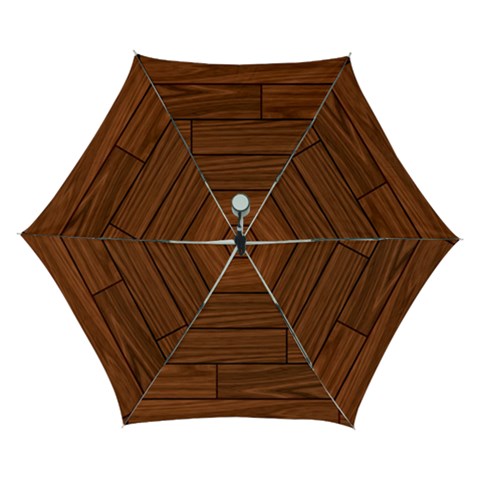 Seamless Wooden Planks Brown Wooden Background Automatic Folding Umbrella with Case (Small) from ArtsNow.com