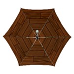 Seamless Wooden Planks Brown Wooden Background Automatic Folding Umbrella with Case (Small)