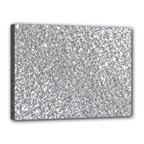 Silver Glitter Texture, Light Creative Background Canvas 16  x 12  (Stretched) from ArtsNow.com