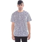 Silver Glitter Texture, Light Creative Background Men s Sport Mesh T-Shirt