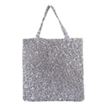 Silver Glitter Texture, Light Creative Background Grocery Tote Bag