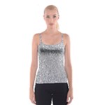 Silver Glitter Texture, Light Creative Background Spaghetti Strap Top