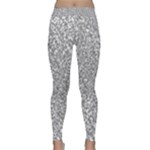 Silver Glitter Texture, Light Creative Background Classic Yoga Leggings