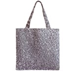 Silver Glitter Texture, Light Creative Background Zipper Grocery Tote Bag