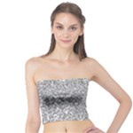 Silver Glitter Texture, Light Creative Background Tube Top