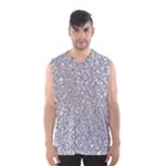 Silver Glitter Texture, Light Creative Background Men s Basketball Tank Top