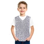 Silver Glitter Texture, Light Creative Background Kids  Basketball Tank Top