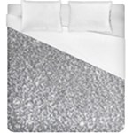 Silver Glitter Texture, Light Creative Background Duvet Cover (King Size)